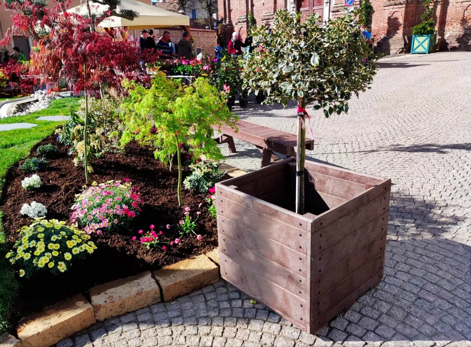 fioriera vaso in plastica riciclata sara logisto