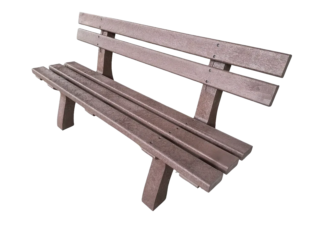 panchina val po con schienale in plastica rigenerata