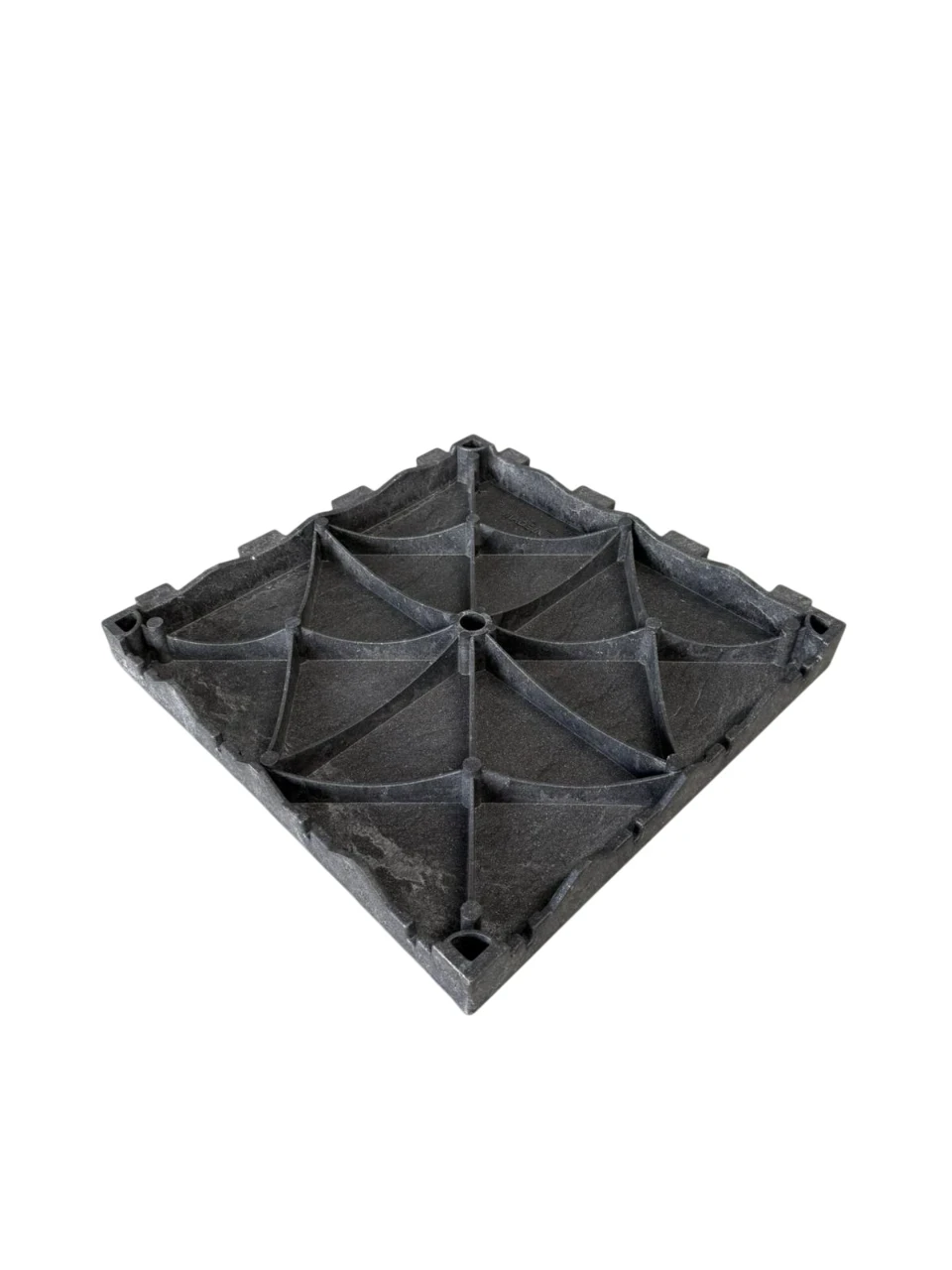 piastrella da giardino in plastica nera logisto