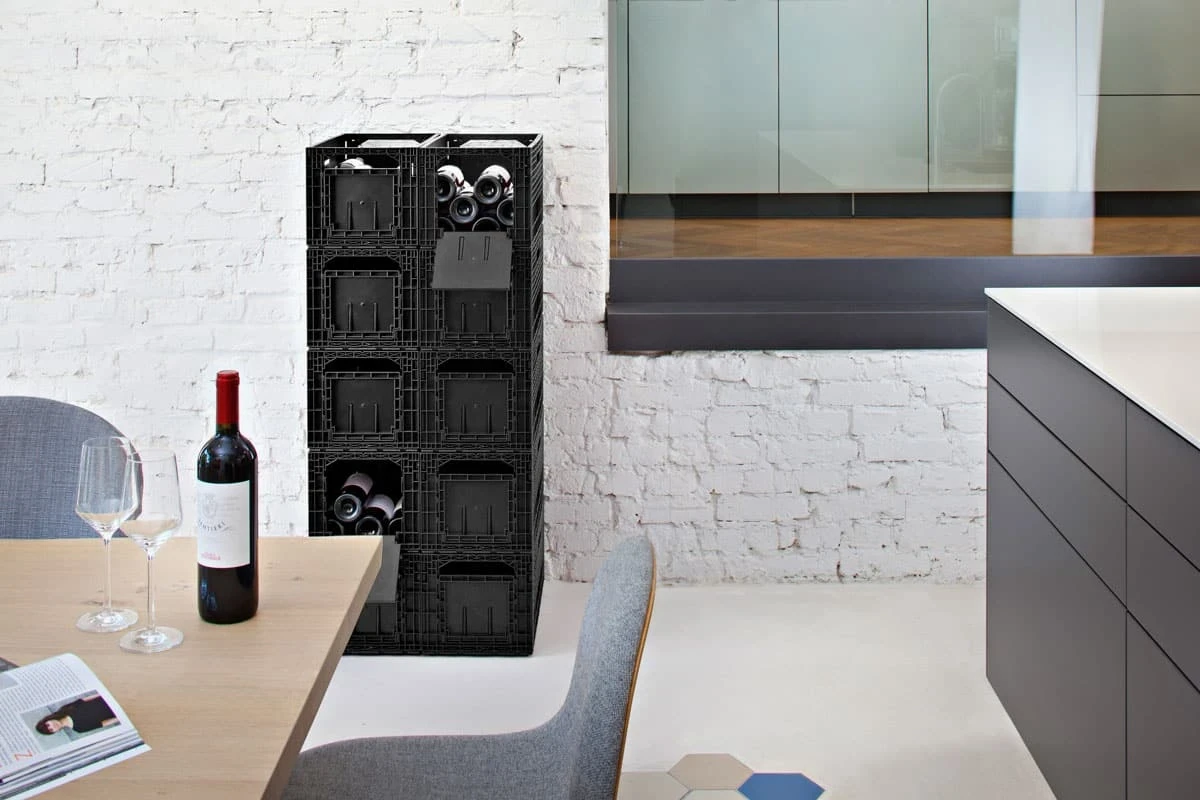 cassetta vinbox impilabile per lo stoccaggio del vino logisto